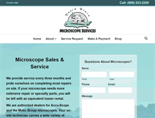 Tablet Screenshot of dbmicroscopeservices.com